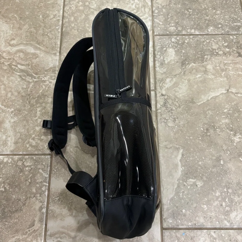 Himz Warrior Transparent Black PVC Backpack Men Stadium Approved Bag
